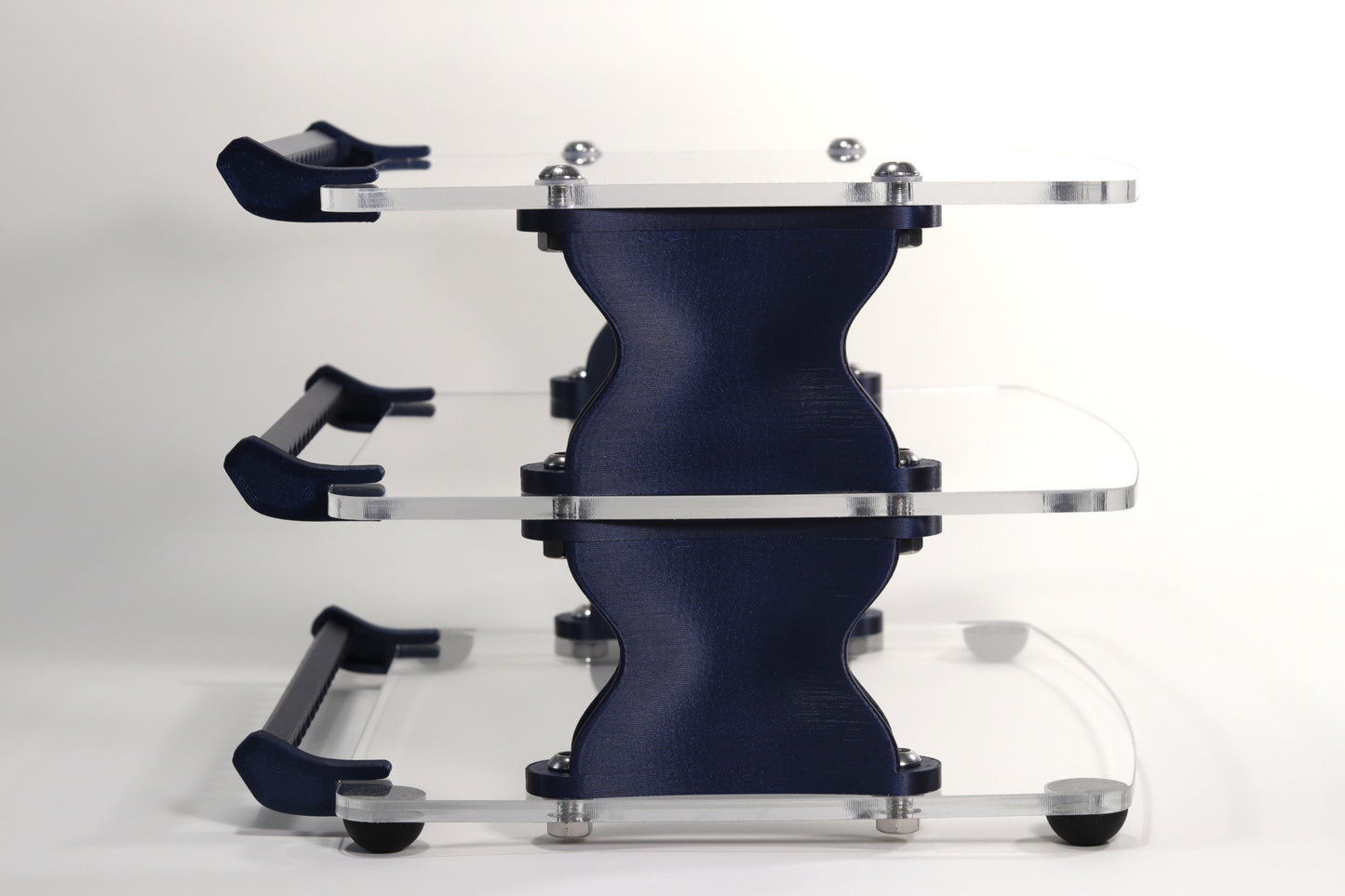 Medium Desktop Audio Rack | Internal Brackets | Acrylic Shelves