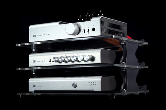 Large Desktop Audio Rack | Internal Brackets | Acrylic Shelves