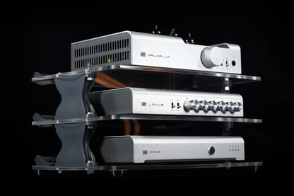 Large Desktop Audio Rack | Internal Brackets | Acrylic Shelves