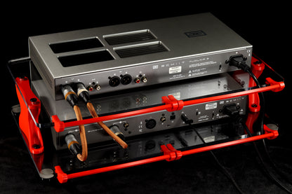 Extra Large Desktop Audio Rack | Internal Brackets | Acrylic Shelves