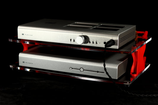 Extra Large Desktop Audio Rack | Internal Brackets | Acrylic Shelves