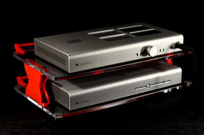 Extra Large Desktop Audio Rack | Internal Brackets | Acrylic Shelves