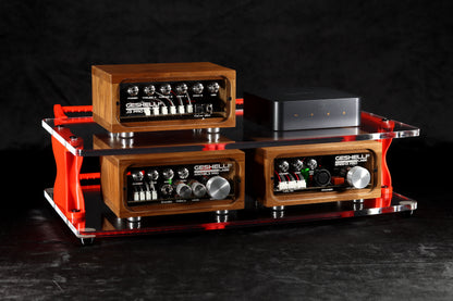 Extra Large Desktop Audio Rack | Internal Brackets | Acrylic Shelves