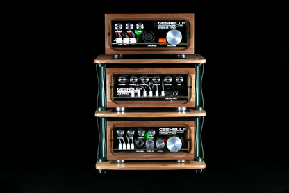 Medium Desktop Audio Rack | Internal Brackets | Wooden Shelves