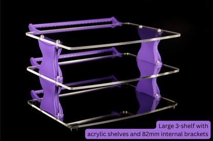 Large Desktop Audio Rack | Internal Brackets | Acrylic Shelves